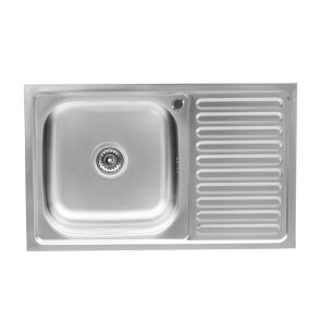 Кухонна мийка з нержавіючої сталі Platinum САТИН 8050 L (0,7/160 мм) №1
