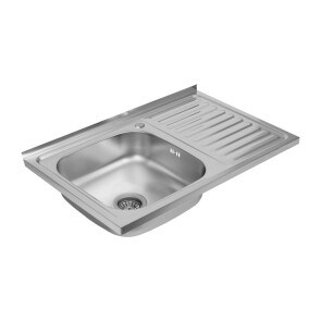 Кухонна мийка з нержавіючої сталі Platinum САТИН 8050 L (0,7/160 мм) №2