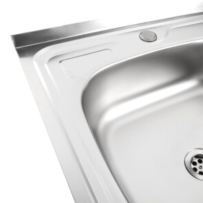 Кухонна мийка з нержавіючої сталі Platinum САТИН 8060 L (0.5/160 мм) №4