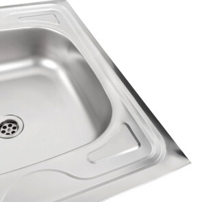 Кухонна мийка з нержавіючої сталі Platinum САТИН 8060 R (0,5/160 мм) №3