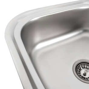 Кухонна мийка з нержавіючої сталі закруглена Platinum CАТИН 7848 (0,8/180 MM) №4