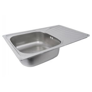 Кухонна мийка з нержавіючої сталі прямокутна Platinum САТИН 7848 (0,8/180 MM) №2