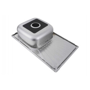 Кухонна мийка з нержавіючої сталі прямокутна Platinum САТИН 7848 (0,8/180 MM) №5