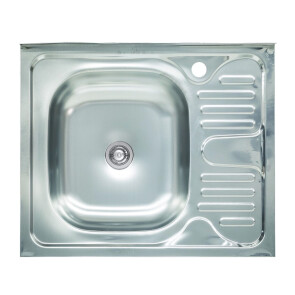 Мийка кухонна з нержавіючої сталі Platinum 6050 L (0,4/120 мм) №1