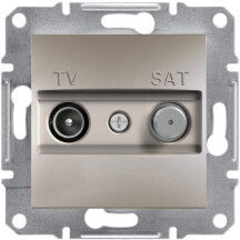 Розетка TV-SAT індивідуальна (1 дБ), Бронза, Asfora EPH3400469