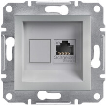 Розетка комп'ютерна, RJ45, кат.5е, UTP, Алюміній, Asfora EPH4300161