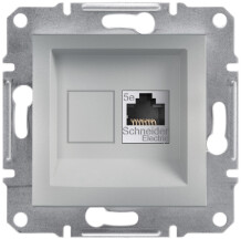 Розетка компьютерная, RJ45, кат.5е, STP Алюминий, Asfora EPH5000161