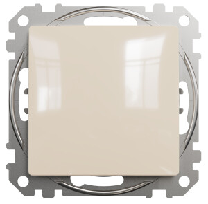 Одноклавишный выключатель 10А-250В, Бежевый, Sedna Design SDD112101 №1