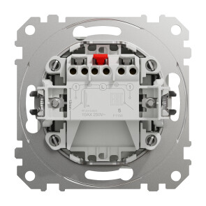 Двухклавишный выключатель 10А-250В, Белый, Sedna Design SDD111105 №2