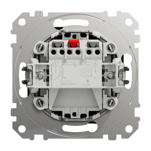 Двухклавишный выключатель 10А-250В, Венге, Sedna Design SDD181105 №2