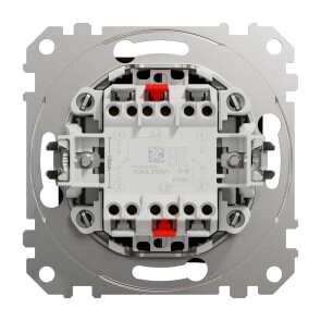 Двохклавішний прохідний перемикач 10А-250В, Венге, Sedna Design SDD181108 №2