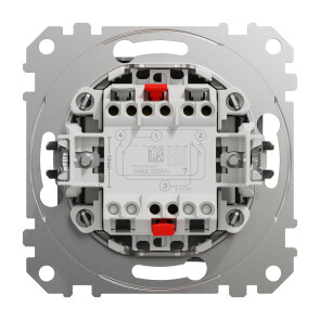 Одноклавишный перекрестный переключатель 10А-250В, Алюминий, Sedna Design SDD113107 №2