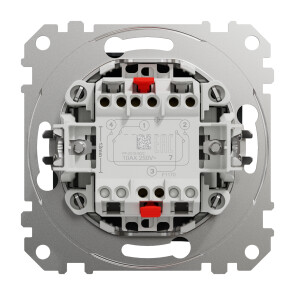 Одноклавишный перекрестный переключатель 10А-250В, Черный, Sedna Design SDD114107 №2