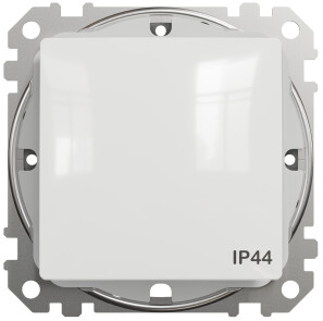 Одноклавишный выключатель IP44, 10А-250В, Белый, Sedna Design SDD211101 №1