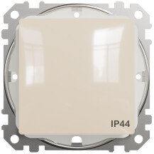 Одноклавишный выключатель IP44, 10А-250В, Бежевый, Sedna Design SDD212101