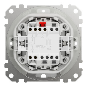 Одноклавишный выключатель IP44, 10А-250В, Алюминий матовый, Sedna Design SDD270101 №2