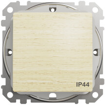 Одноклавішний вимикач IP44, 10А-250В, Береза, Sedna Design SDD280101