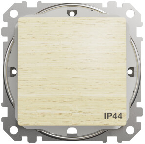 Одноклавішний вимикач IP44, 10А-250В, Береза, Sedna Design SDD280101 №1