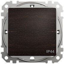Одноклавішний вимикач IP44, 10А-250В, Венге, Sedna Design SDD281101
