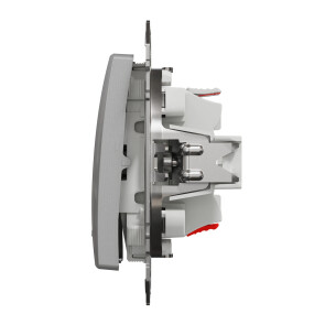 Одноклавишный перекрестный переключатель c подсветкой, 10А-250В, Алюминий, Sedna Design SDD113107L №3