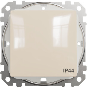 Одноклавишный проходной переключатель IP44, 10А-250В, Бежевый, Sedna Design SDD212106 №1
