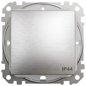Одноклавішний прохідний перемикач IP44, 10А-250В, Алюміній матовий, Sedna Design SDD270106 №1