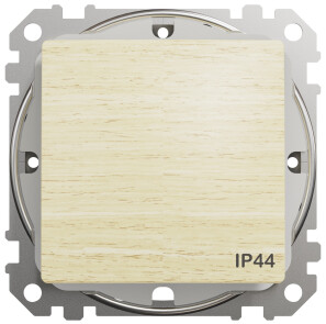 Одноклавішний прохідний перемикач IP44, 10А-250В, Береза, Sedna Design SDD280106 №1