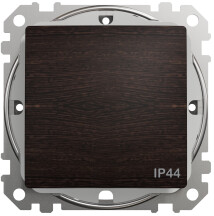 Одноклавішний прохідний перемикач IP44, 10А-250В, Венге, Sedna Design SDD281106