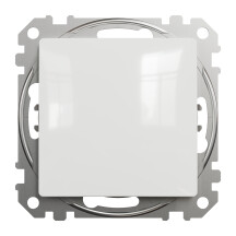 Одноклавишный кнопочный выключатель, Белый, Sedna Design SDD111111