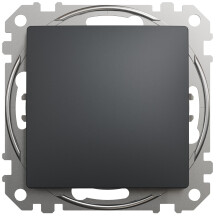 Одноклавишный кнопочный выключатель, Черный, Sedna Design SDD114111