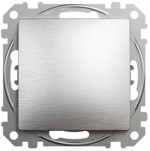 Одноклавишный кнопочный выключатель, Алюминий матовый, Sedna Design SDD170111 №1