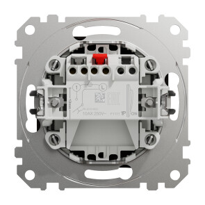 Одноклавишный кнопочный выключатель, Венге, Sedna Design SDD181111 №2