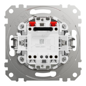 Вимикач для жалюзі 10А-250В, Білий, Sedna Design SDD111104 №2