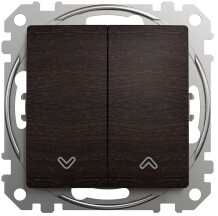 Выключатель для жалюзи кнопочный, 10А-250В, Венге, Sedna Design SDD181114
