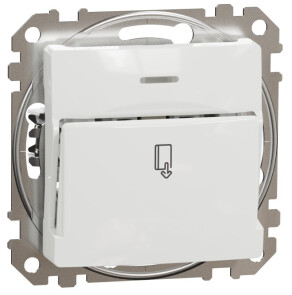 Картковий вимикач 10А-250В, Білий, Sedna Design SDD111121 №1
