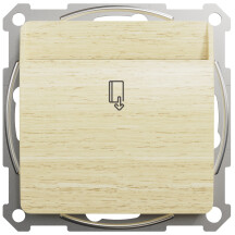 Картковий вимикач 10А-250В, Береза, Sedna Design SDD180121