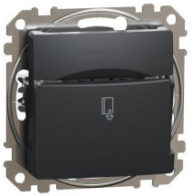 Картковий вимикач електронний, 10А-250В, Чорний, Sedna Design SDD114121E