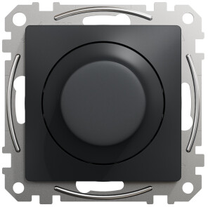 Світлорегулятор поворотний LED, 230В, 100Вт, Чорний, Sedna Design SDD114502 №1