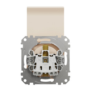 Розетка силова з заземленням з кришкою, 16A - 250В зі шторками, Бежевий, Sedna Design SDD112024 №2