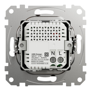 Розетка USB подвійна А+А, 2.1А, 230В, Венге, Sedna Design SDD181401 №2