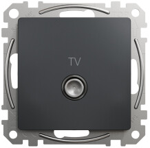 Розетка TV оконечная, 4дБ, Черный, Sedna Design SDD114471