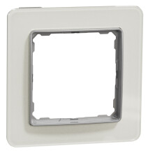 Рамка 1-постовая, Белое стекло, Sedna Elements SDD360801