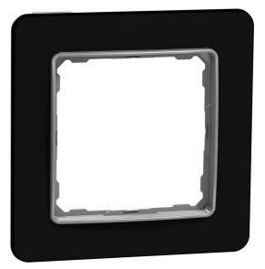 Рамка 1-постовая, Черное стекло, Sedna Elements SDD361801 №1