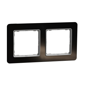 Рамка 2-постовая, Черное стекло, Sedna Elements SDD361802 №1