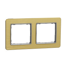 Рамка 2-постовая, Золото матовое, Sedna Elements SDD371802