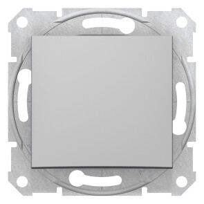 Одноклавишный выключатель 10А-250В, Алюминий, Sedna SDN0100160 №1