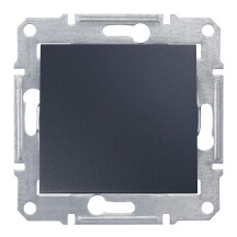Одноклавишный выключатель 10А-250В Графит, Sedna SDN0100170