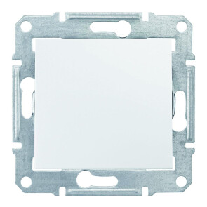Одноклавішний вимикач 10А-250В, IP44, Білий, Sedna SDN0100321 №1