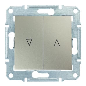 Выключатель для жалюзи с механической блокировкой 10А-250В Титан, Sedna SDN1300368 №1