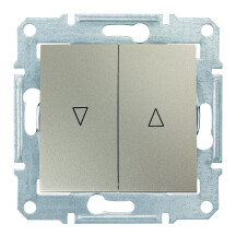 Выключатель для жалюзи с электрической блокировкой 10А-250В Титан, Sedna SDN1300168
